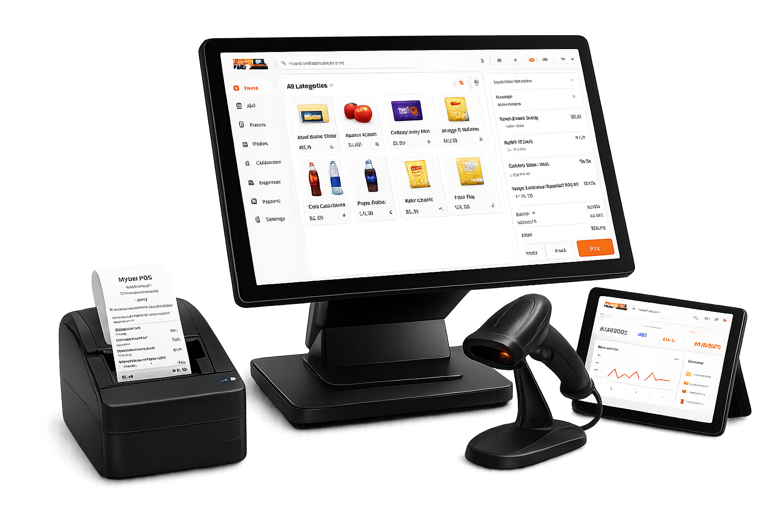 GetBizApps POS running at the counter and online